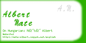 albert mate business card